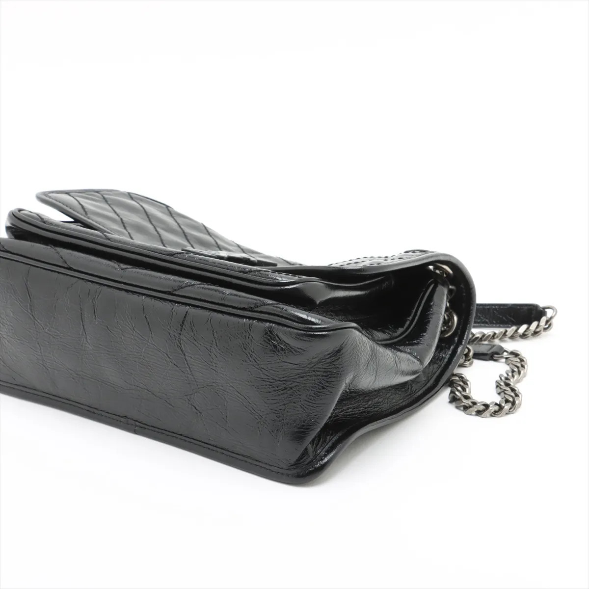 Borsa a tracolla Saint Laurent Paris Niki in pelle con catena nera 633158