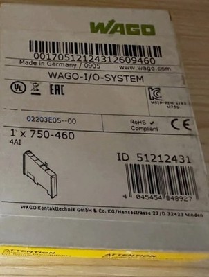 New In Box WAGO 750-460 4-Channel Analog Input Module 750-460