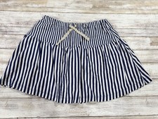 Mini Boden Girls 9-10Y Blue Striped Scooter Skirt Skort Jersey