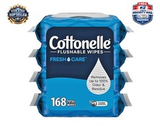 Cottonelle Fresh Care Flushable Wipes   4 Packs of 42 for Happy, Confident Bums 