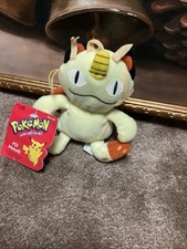 Vintage Pokemon Meowth 52 Plush Nintendo 1998 by Hasbro 6" Tall Plush Toy