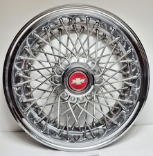 Chevrolet 1980s 1990s Wire Spoke 13 Wheel Hub Cap Silver Red Genuine Oem