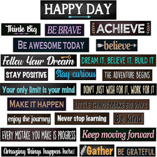 23 Pieces Inspirational Bulletin Board Decorations Motivational Banners for Clas