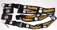 Set of 2-Pittsburgh Steelers Lanyard Key Chain Official NFL New w/Tags 
