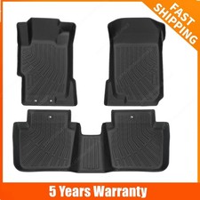 Front 2nd Row Floor Mats Liner Set Tpe For 2003-2007 Honda Accord Sedan 3pcs