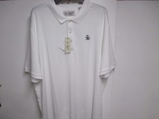 ORIGINAL PENGUIN MENS CLASSIC POLO SHIRT XXL NWT WHITE VERY SOFT RAISED LOGO