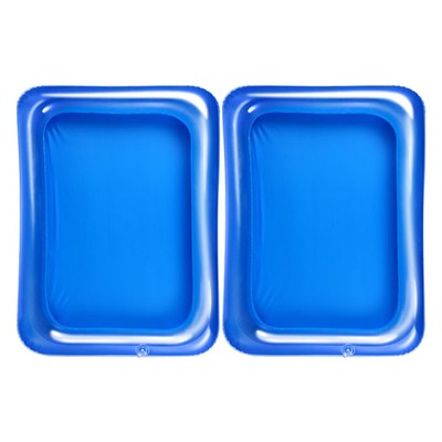  2PCS Sommer Aufblasbare Servierbar Pool Party Buffet Getränkekühler Schwimmende