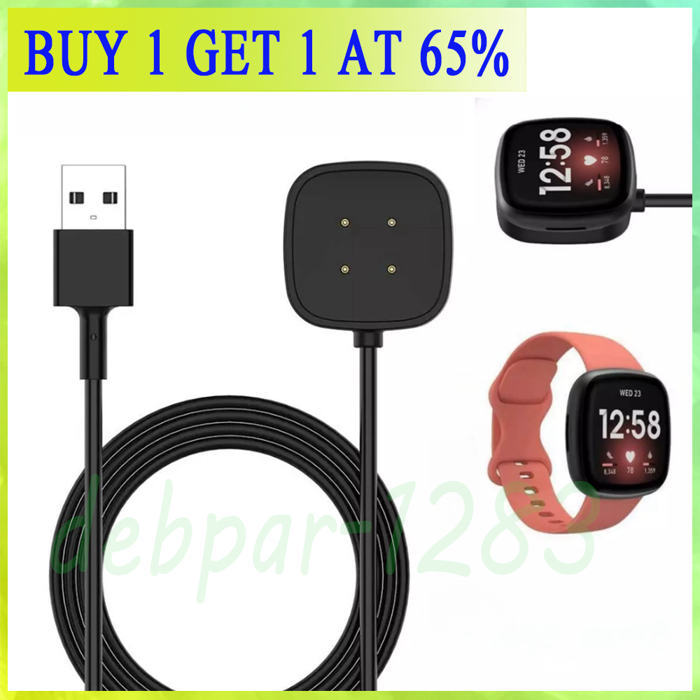 For Fitbit Versa 4/3 Sense Watch USB Wireless Charging Dock Fast Cable  Charger
