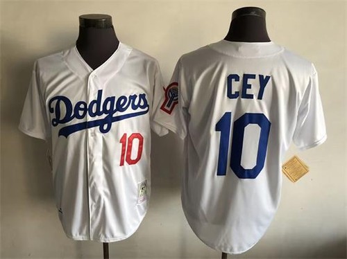 #10 Ron Cey Jersey Old Classic Style White Shirts Uniform
