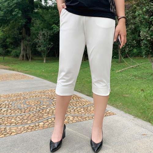 Capri Pants Women Size 6-16 Casual Stretch Trousers Pockets Crop Lightweight New - Picture 5 of 36