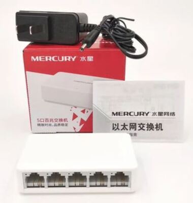Mercury 5-Port Switch; Model # S105C 10/100MBPS Fast Ethernet Network Switch