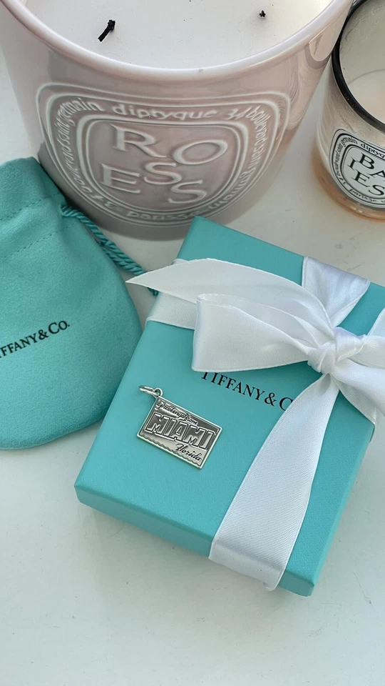 Tiffany Miami Postcard Charm in Sterling Silver NEW with box - Image 3 of 4