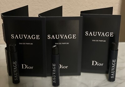 3  Dior Sauvage Eau de Parfum EDP Spray Sample 1 ml each New + One Free Sample