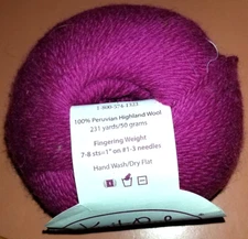 Knit Picks Palette Fingering Yarn Fuchsia Color #5225 Lot #8871 One New Skein