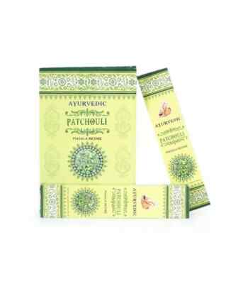 Ayurvedic Patchouli Incense Sticks Agarbatti Pack of 12X15gm Each 180 Sticks