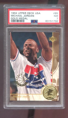 1994-95 Upper Deck USA Gold Medal Olympics #85 Michael Jordan PSA 7 Graded Card