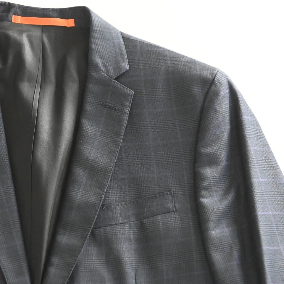 Blazer Traje Chaqueta Abrigo Deportivo Ben Sherman 40S Azul Cuadros 100% Lana Para Hombre Foto 2 de 4