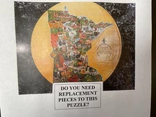 VTG Springbok Minnesota Outline Shaped Puzzle *REPLACEMENT PIECES!* PZL 5001 