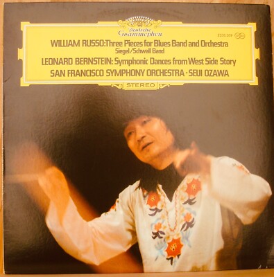 WILLIAM RUSO LEONARD BERNSTEIN 3 pieces for BLUES BAND SFO SEIJI OZAWA vinyl LP