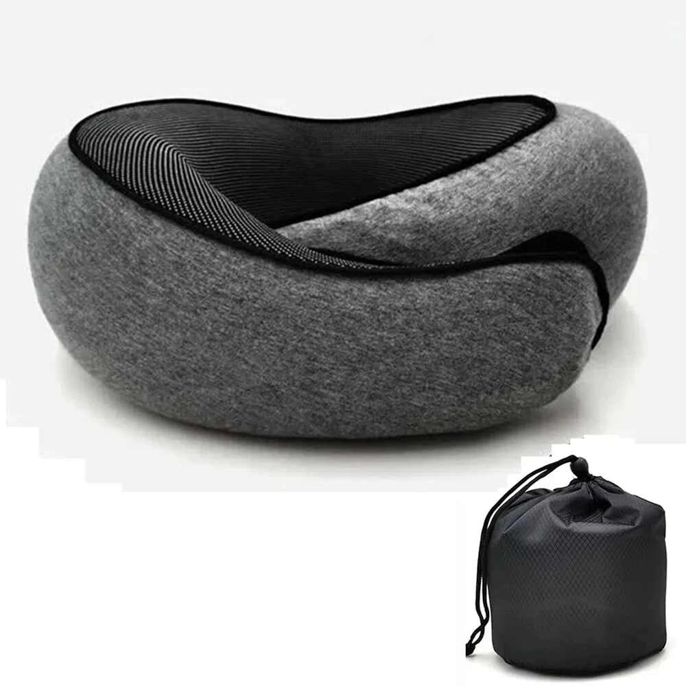 Travel Pillow Neck Support Head Memory Foam U Shaped Travel Cushion Neck Rest