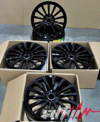 20'' Black Wheels Fit Mercedes S600 S550 S65 CL500 CL550 20x8.5 / 20x9.5 Rims Set