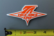 True Ames Fins Clear Orange Longboard Surfboard OG V69B Vintage Surfing STICKER