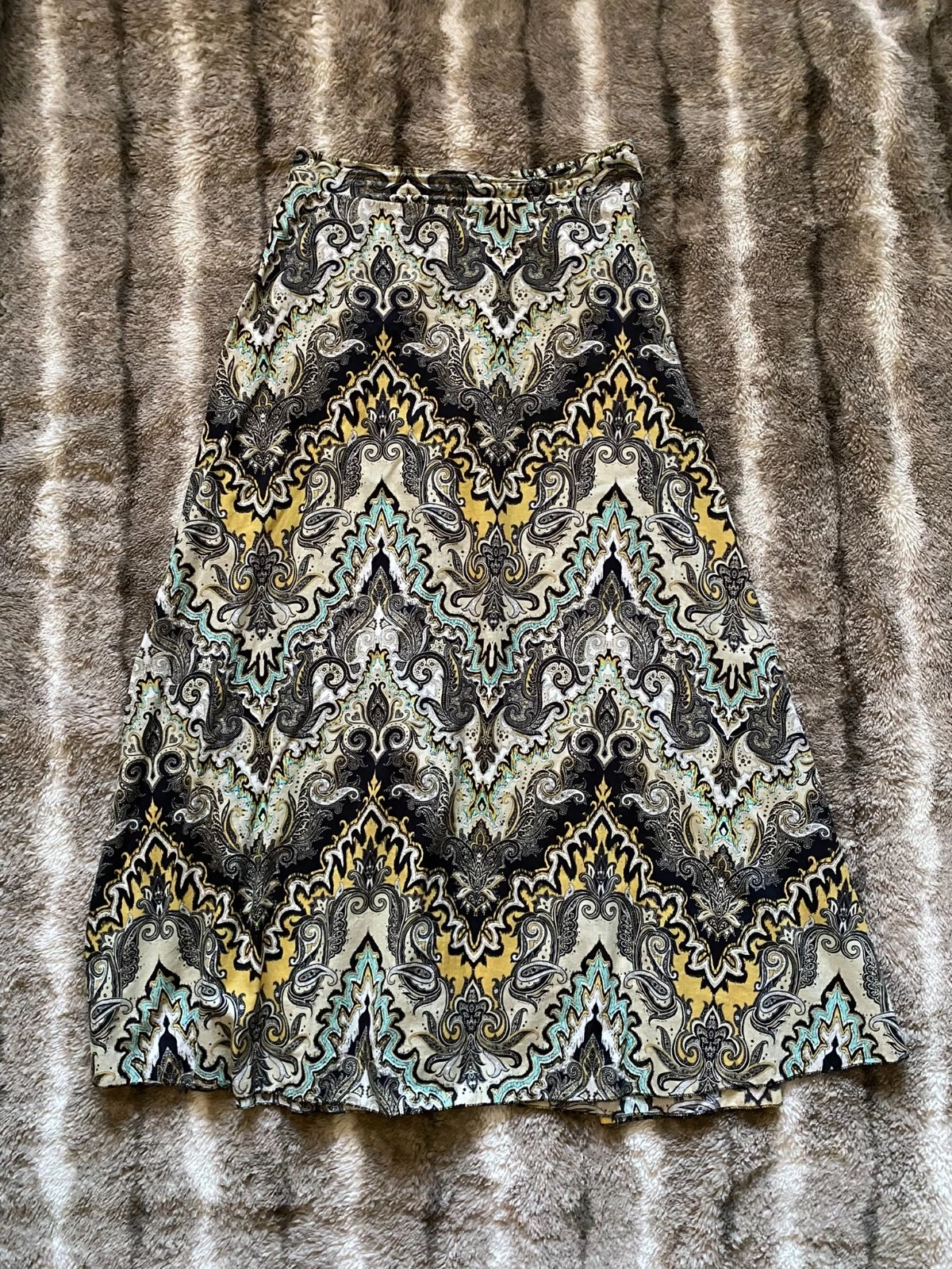Studio Parisian Patterned 100% Cotton Maxi Skirt