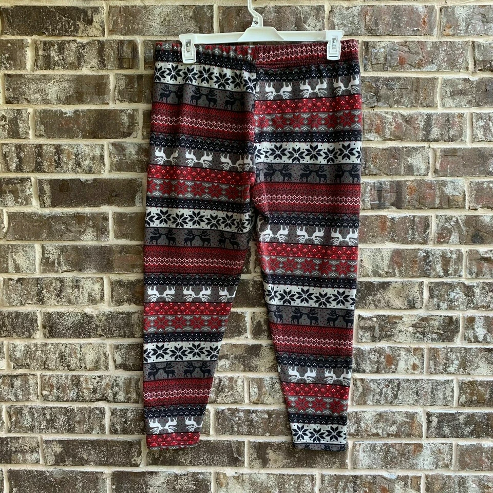 Faded Glory Women's Pull On Elastic Waist Knit Pants Christmas Pattern Size 2X - Image 4 of 4