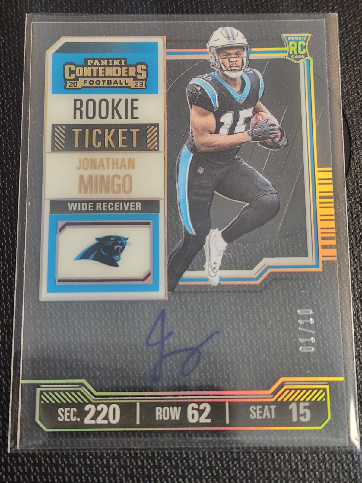 Jonathan Mingo 2023 Contenders Auto 1/10 Clear Rookie Ticket #119