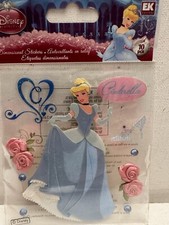 Disney EK Success Scrapbook Sticker Princess Cinderella Flowers