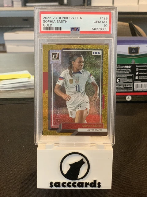 2022-23 Panini Donruss Soccer Sophia Smith #129 Gold /10 United States PSA 10