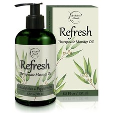 Refresh Massage Oil with Eucalyptus  Peppermint Essential Oils