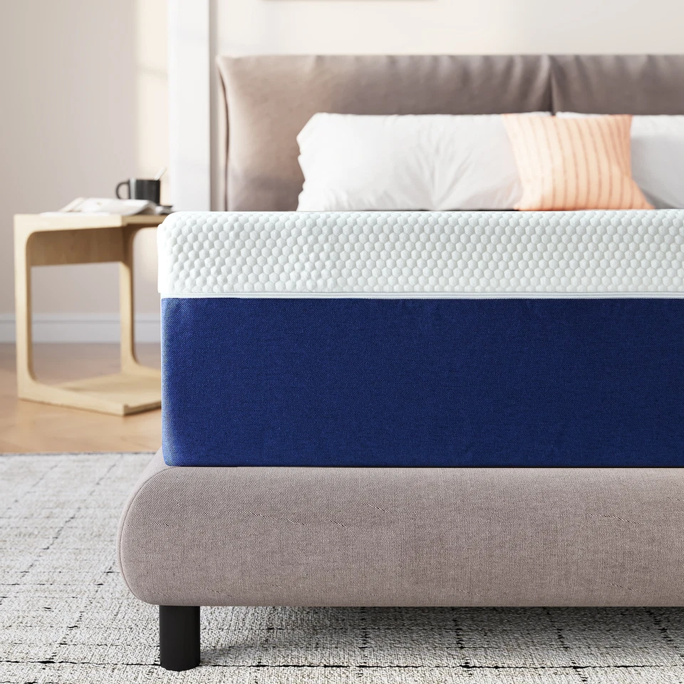 Colchón doble tamaño queen de 8"/10" doble, colchones de espuma viscoelástica de gel en una caja Foto 2 de 4