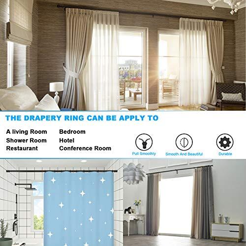 40 PCS Black Curtain Rings with Eyelet Apply for Curtain Rod (1.5 Inch - Picture 3 of 4