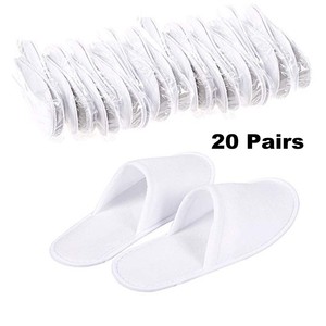 white spa slippers