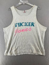 Tucker Jones Mes Tanktop XL Gray USA MADE Vintage