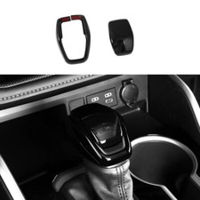2X ABS Glossy Black Gear Shift Knob Cover Trim FOR Toyota Highlander 2020-2022
