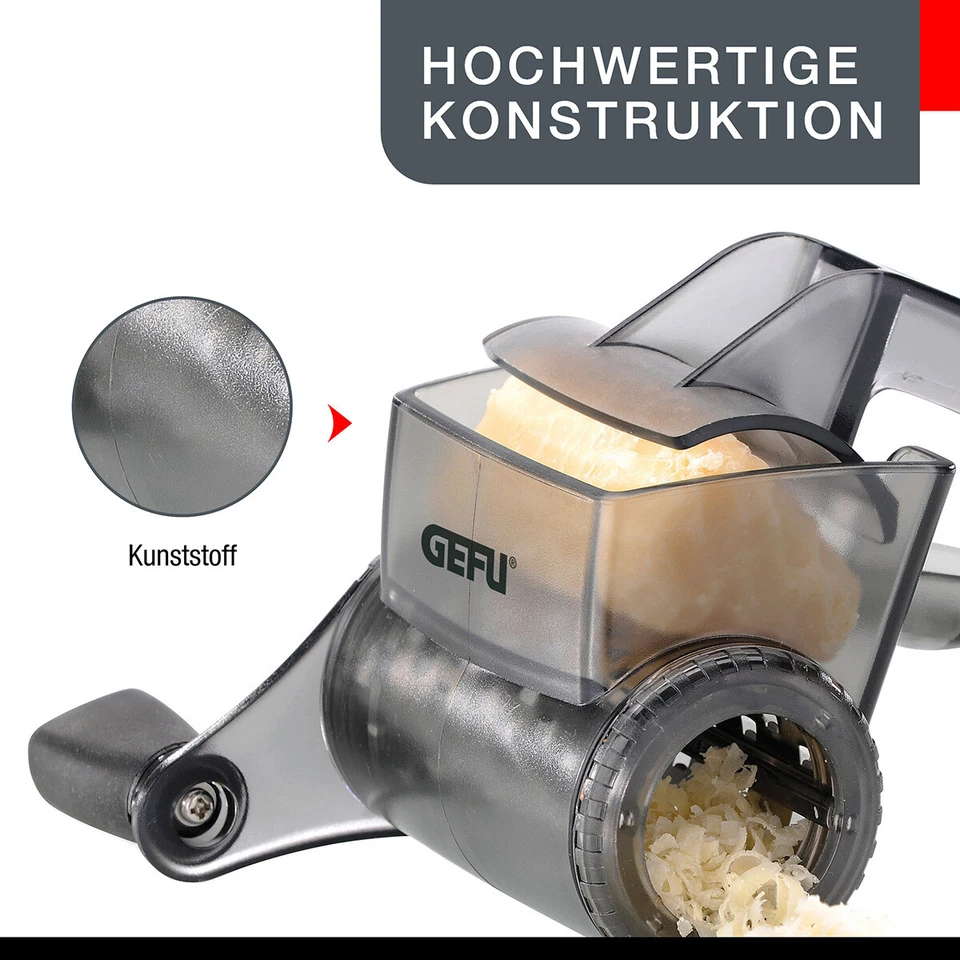 Trommelreibe RULLARE Gemüseschneider mit 3 Reibe Trommeln Käsereibe Reibemühle - Bild 4 von 4