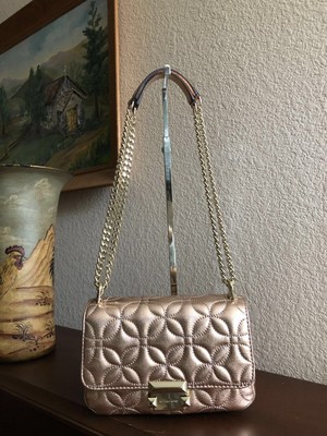 rose gold shoulder bag