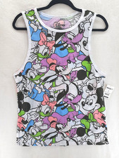 Disney Womens Sz M Mickey and Friends Sleeveless Graphic Tank Top Stretch NWT