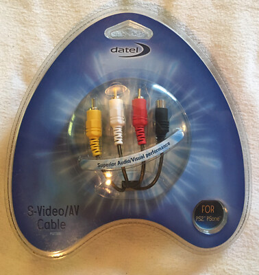 Datel S-Video & Analog AV Cable For PS2 PSone 6 Foot Cable New In Package
