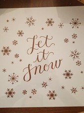 Let it snow. Snowflakes winter Christmas Stencil holiday arts NEW