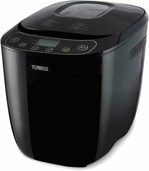 Tower T11003 550W Gluten Free Digital Bread Maker Black for sale