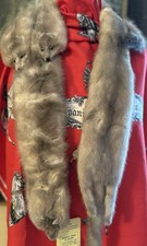 Vintage 4 Pelt Silver Mink Stole Taxidermy Vintage Fashion