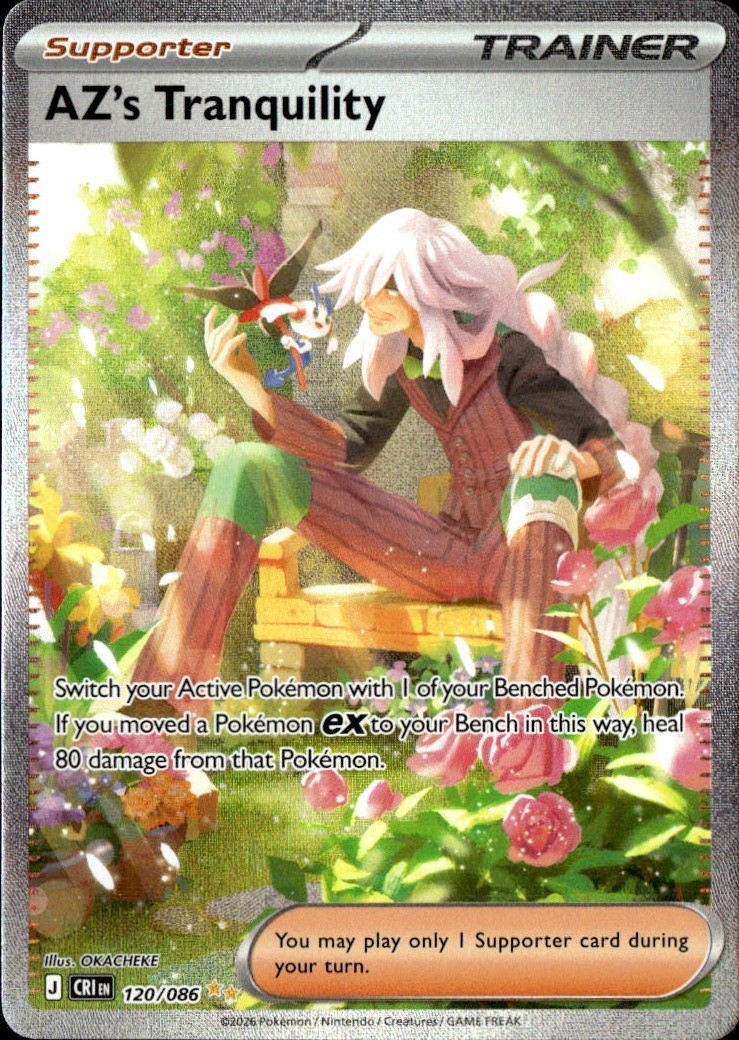 AZ's Tranquility Special Illustration Rare Holo ME04: Chaos Rising NM 120/086