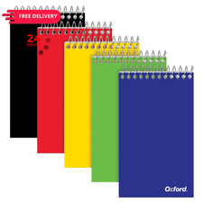 Oxford Spiral Memo Pads, Top Wire Bound, 3 x 5 Inch Pocket Notepad, Primary
