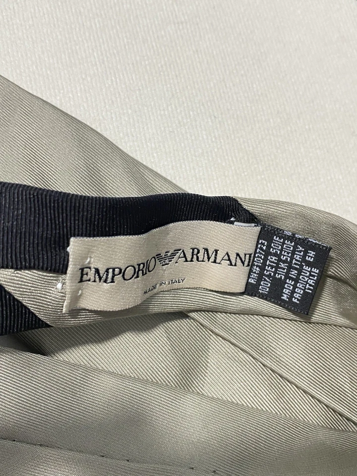 Emporio Armani Black/gray Double Sided Silk Men’s Tie Made In Italy VGC - Image 3 of 4