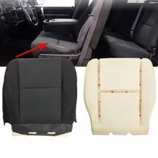 munirater LH Driver Side Bottom Cloth Seat Cover Black Foam Cushion Pad for