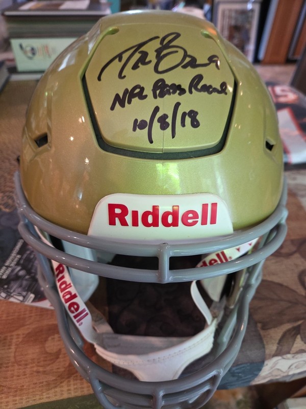DREW BREES GAME ISSUED NEW ORLEAN SAINTS HELMET-Beckett