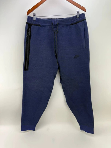 Nike Tech Jogger Sweatpants Mens Size L Zip Pocket FB8002-473 Navy Blue
